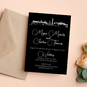 Washington DC Skyline Wedding Invitation