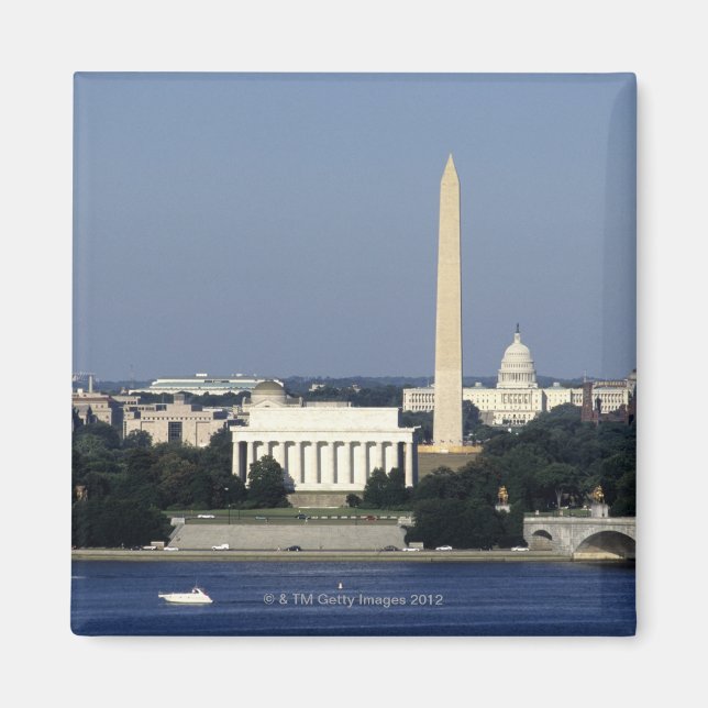 Washington DC Skyline with US Capitol Building 2 Magnet (Front)