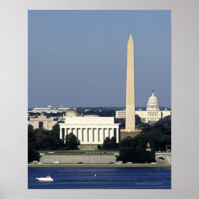 Washington DC Skyline with US Capitol Building 2 Poster (Front)