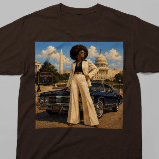 Washington DC Soul Retro Black Woman Vintage T-Shirt