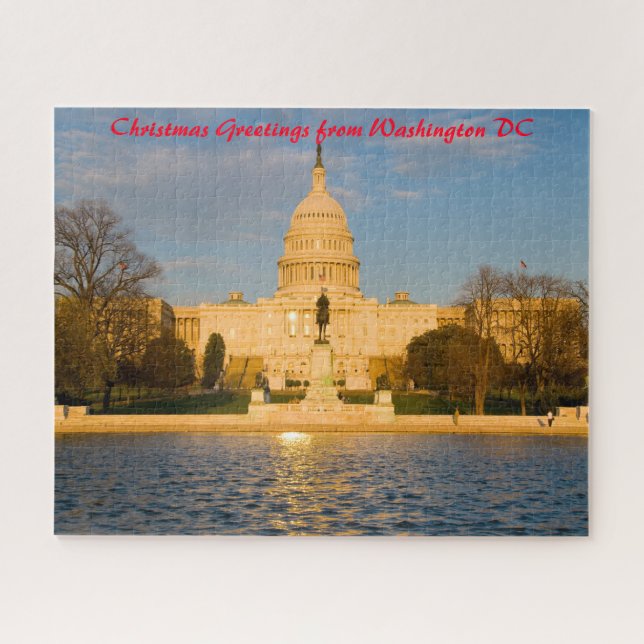 Washington DC. State Capital.Christmas Greetings Jigsaw Puzzle (Horizontal)
