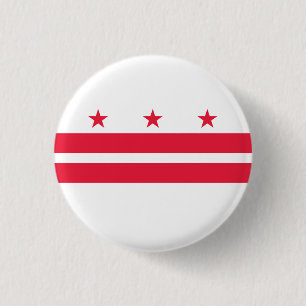 Washington DC State Flag 3 Cm Round Badge