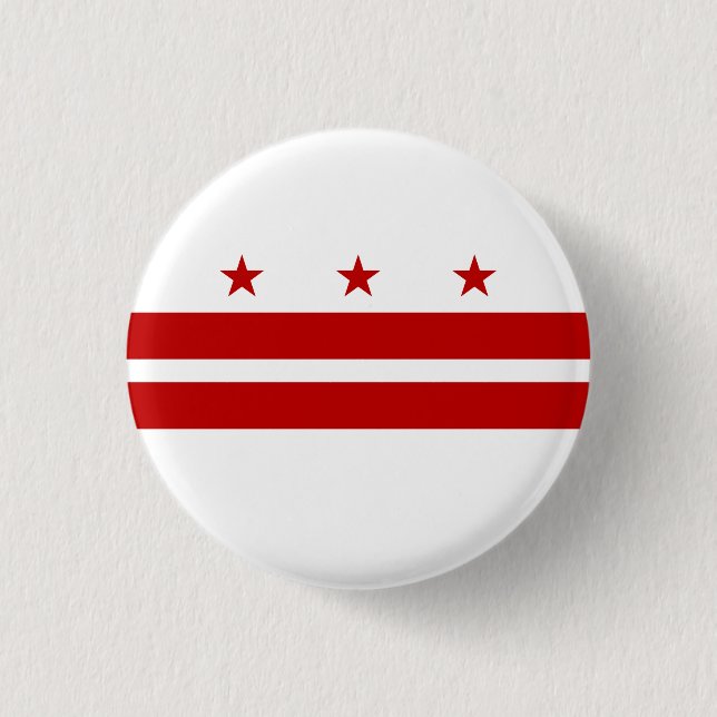 Washington DC State Flag 3 Cm Round Badge (Front)