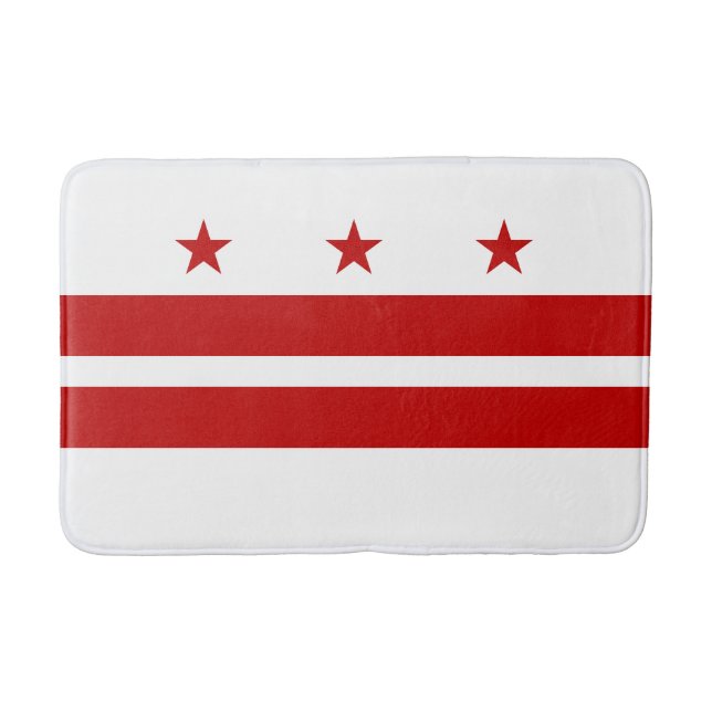 Washington DC State Flag Bath Mat (Front)