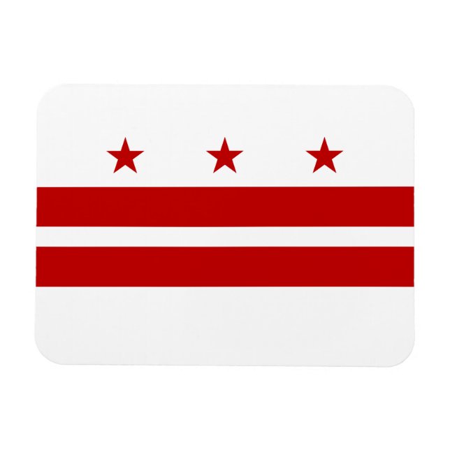 Washington DC State Flag Magnet (Horizontal)