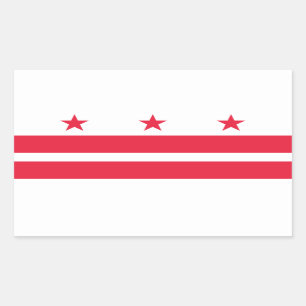 Washington DC State Flag Rectangular Sticker