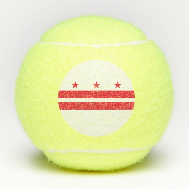Washington DC State Flag Tennis Balls (Front)