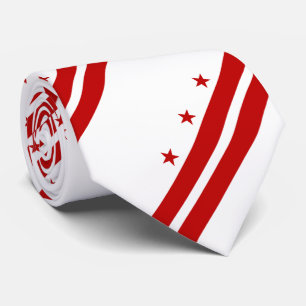 Washington DC State Flag Tie