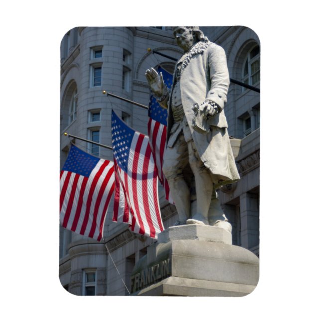 Washington, DC, statue of Benjamin Franklin Magnet (Vertical)