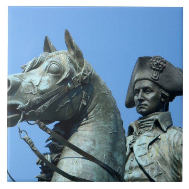 Washington, DC, statue of General George Ceramic Tile (Front)
