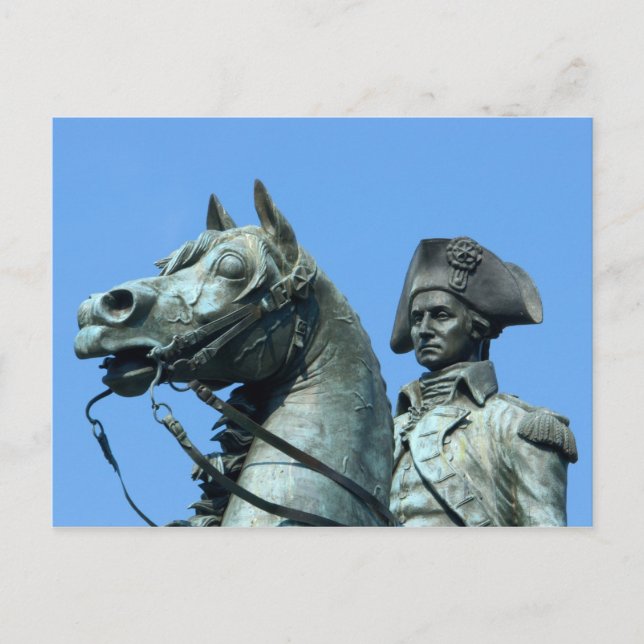 Washington, DC, statue of General George Postcard (Front)