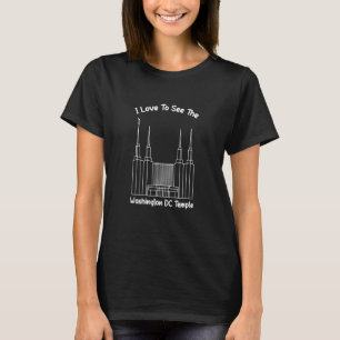 Washington Dc Temple I Love To See My Temple Prima T-Shirt