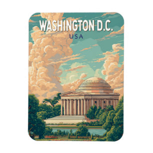 Washington DC Thomas Jefferson Memorial Travel Art Magnet