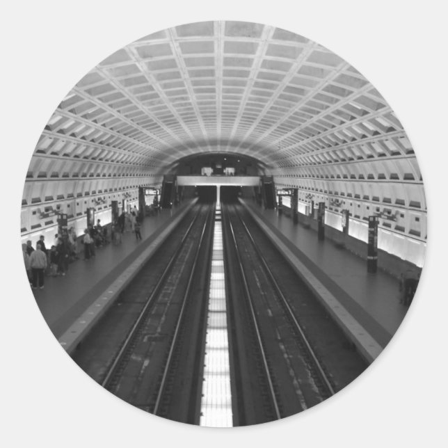 Washington Dc Train Station Classic Round Sticker (Front)