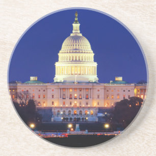 Washington DC United States Capitol at Dusk Coaster