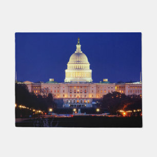 Washington DC United States Capitol at Dusk Doormat