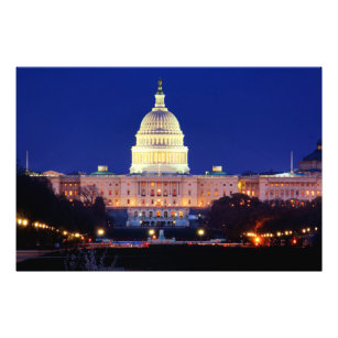 Washington DC United States Capitol at Dusk Photo Print