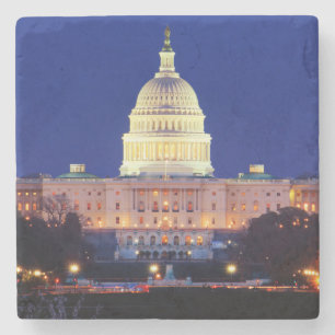 Washington DC United States Capitol at Dusk Stone Coaster
