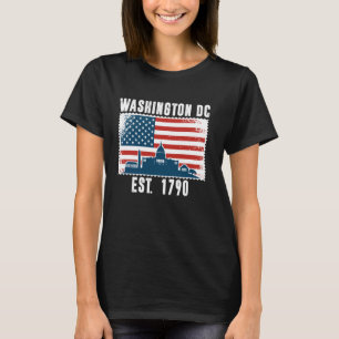 Washington DC USA Flag Love Capitol Hill Souvenir T-Shirt