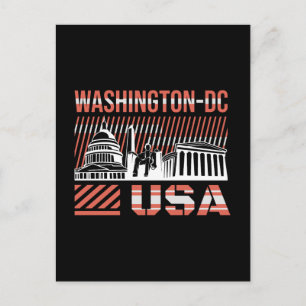 Washington DC USA Typography Travel Design Postcard