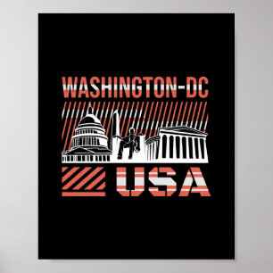 Washington DC USA Typography Travel Design Poster