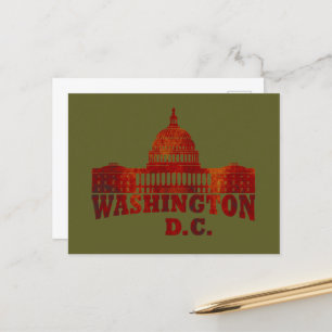 Washington dc vintage holiday postcard
