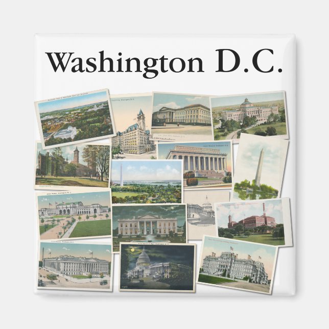 Washington DC: Vintage Postcards Souvenir Magnet (Front)