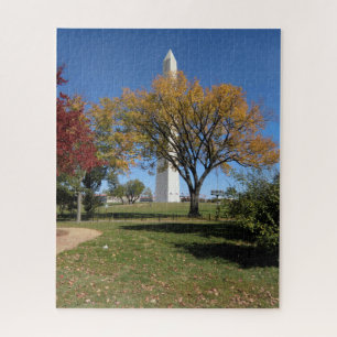 Washington DC Washington Monument and Fall Trees Jigsaw Puzzle