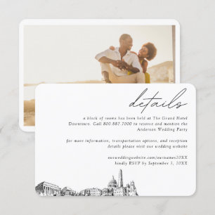 Washington DC Wedding Hotel Room Block Details Enclosure Card