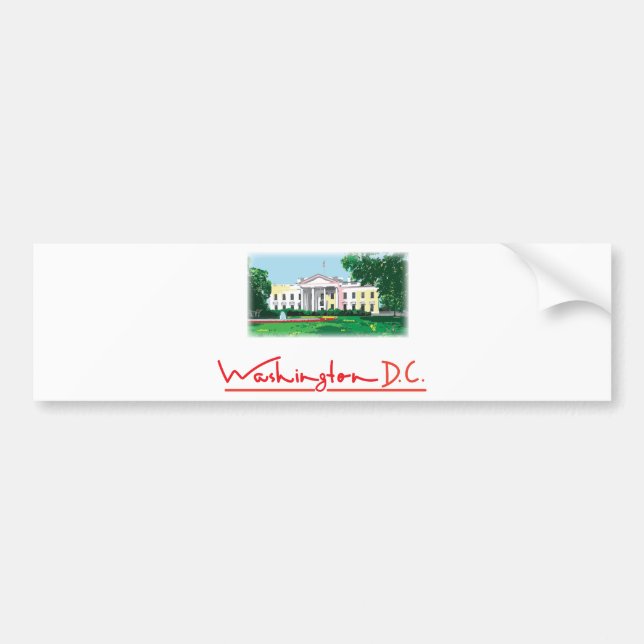 Washington DC - White House Bumper Sticker (Front)