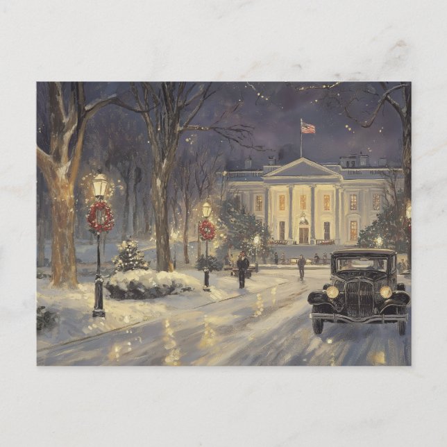 Washington DC White House Vintage Retro card (Front)