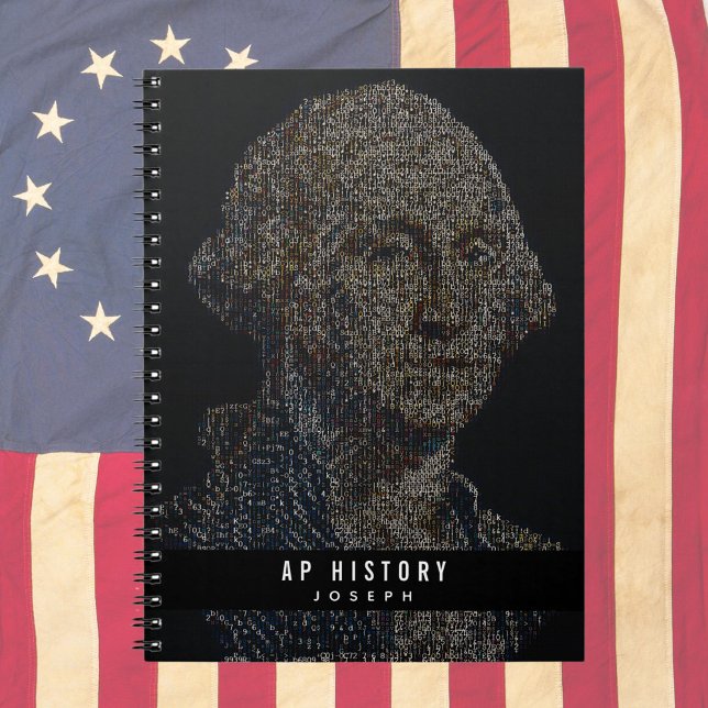 Washington Digital Art Custom Back To School Notebook (Comes in multiple interiors; lined, graph, sketch, etc.  Also comes in multiple sizes. )
