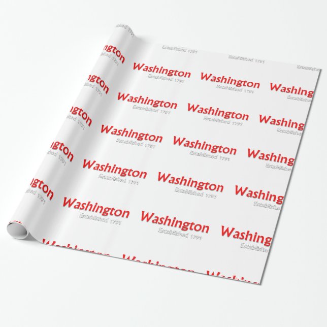 Washington Established Wrapping Paper (Unrolled)