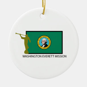 WASHINGTON EVERETT MISSION LDS CTR CERAMIC ORNAMENT