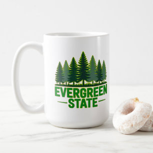 Washington Evergreen State Forest Nature Aesthetic Coffee Mug