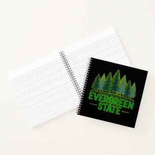 Washington Evergreen State Forest Nature Aesthetic Notebook