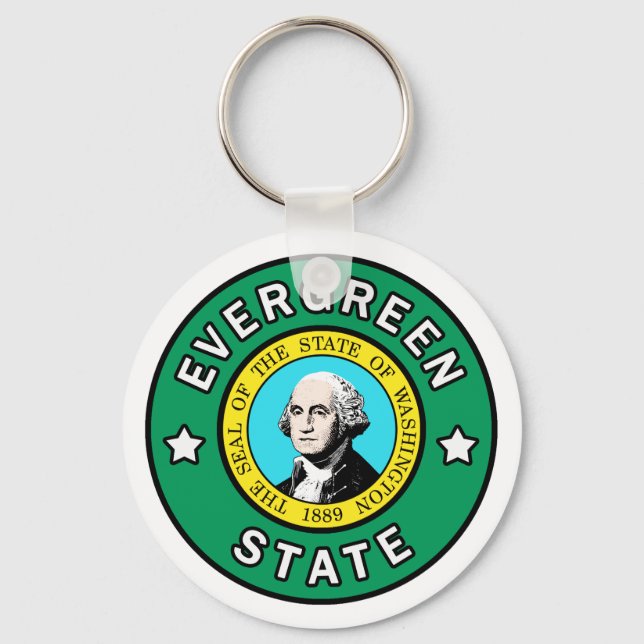 Washington Evergreen State keychain (Front)