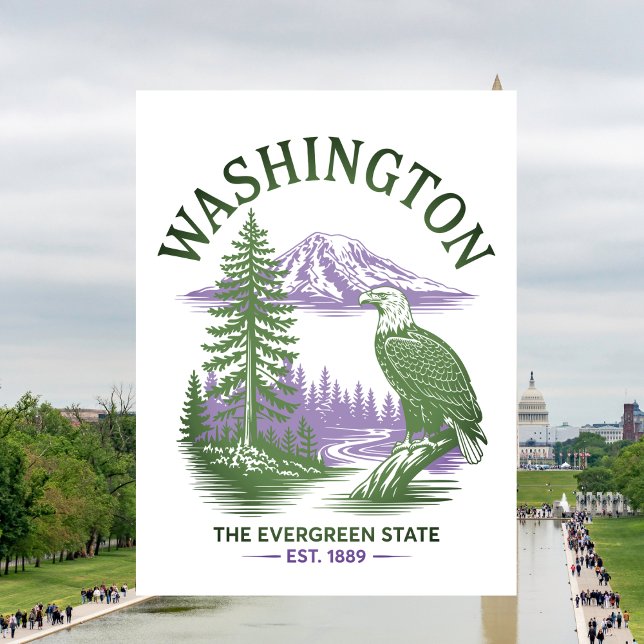 Washington Evergreen State Travel Postcard (Washington Evergreen State Travel Postcard
)