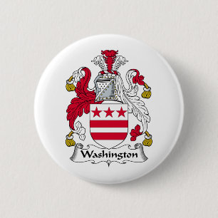 Washington Family Crest 6 Cm Round Badge