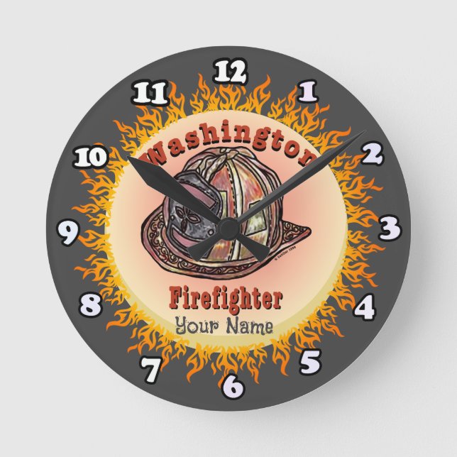 Washington Firefighter  clock (Front)