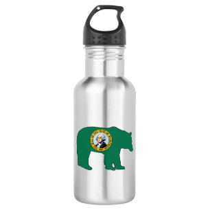 Washington Flag Bear 532 Ml Water Bottle