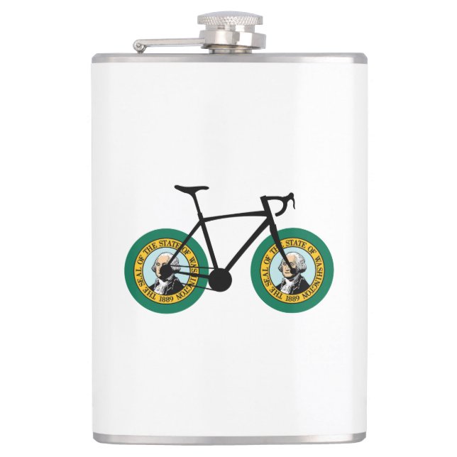 Washington Flag Cycling Hip Flask (Front)