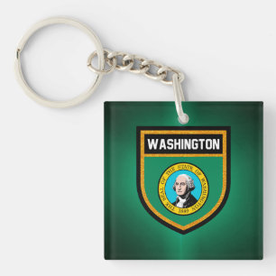 Washington Flag Key Ring