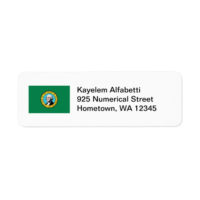 Washington Flag Return Address Label (Front)