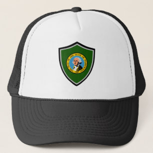 Washington flag trucker hat