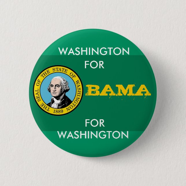 WASHINGTON FOR OBAMA Button (Front)