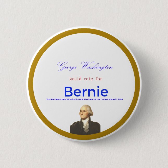 Washington for Sanders 6 Cm Round Badge (Front)
