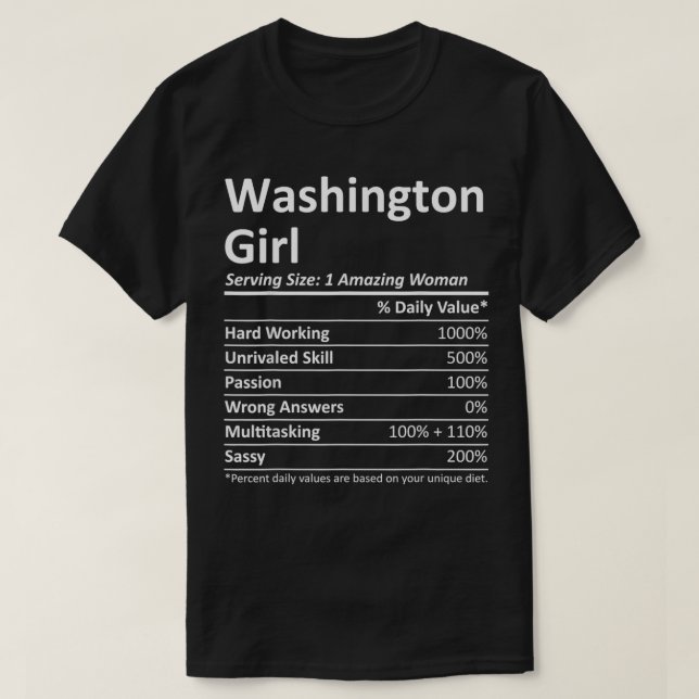 WASHINGTON GIRL DC DISTRICT OF COLUMBIA Funny City T-Shirt (Design Front)