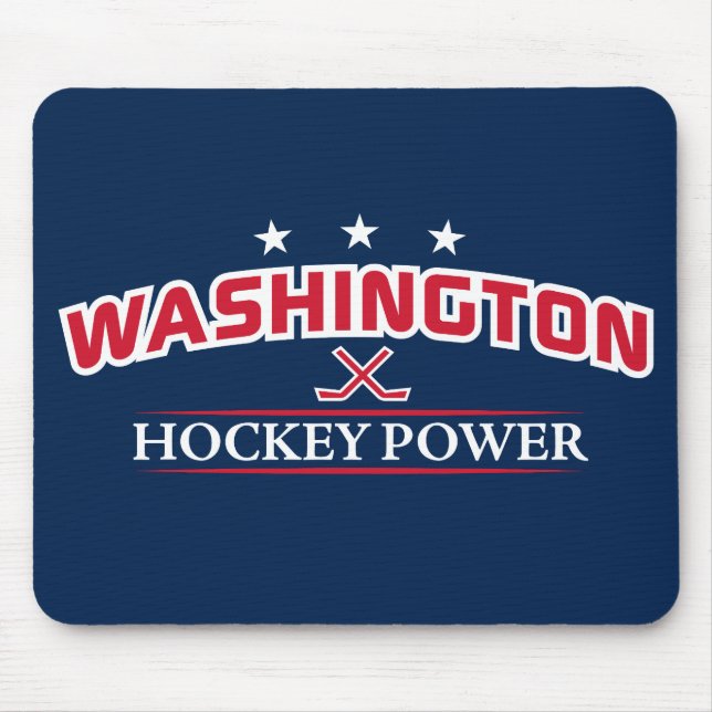 Washington Hockey Power Blue Mouse Pad (Front)