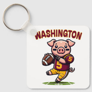 Washington Hog Football Key Ring